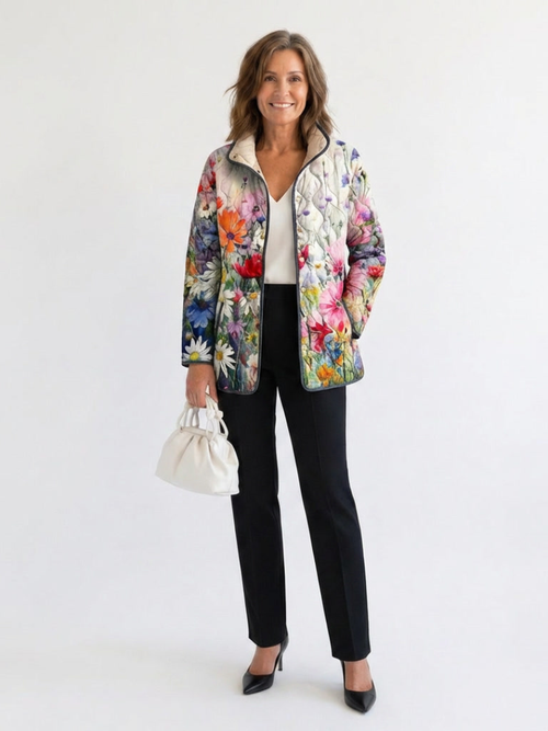 Paloma — Giacca Trapuntata a Fiori