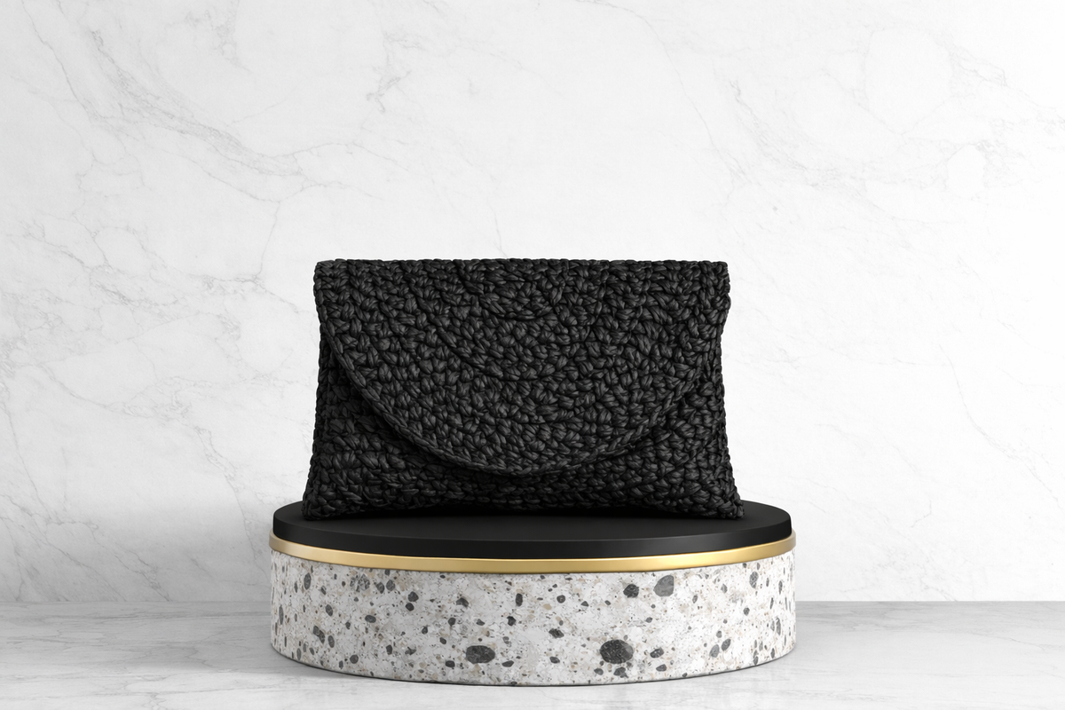 Borsa di Paglia Nera