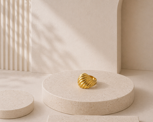 GOLD WAVE — Anello