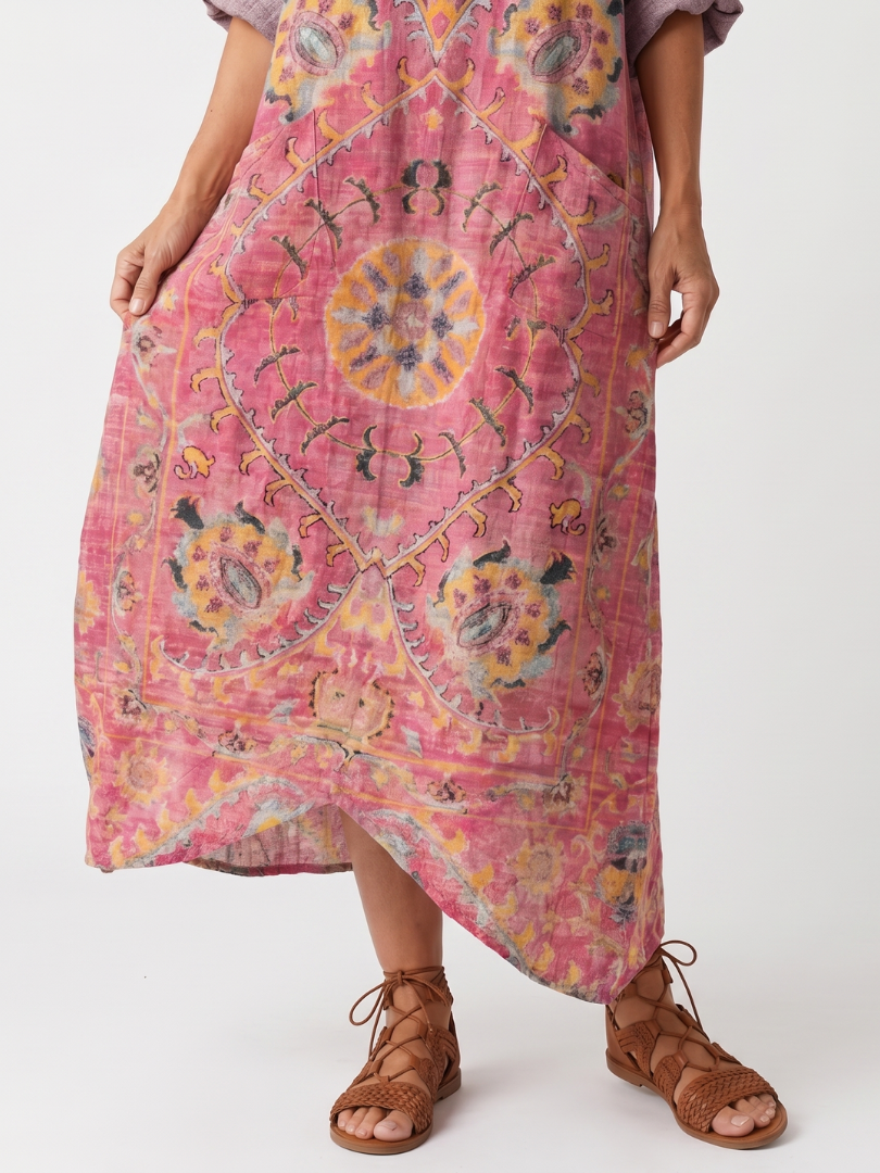 Tilda — Abito Midi con Stampa Astratta