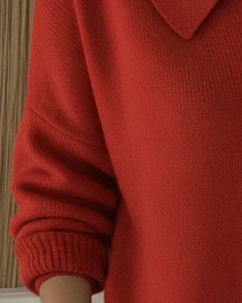 Vega — Cardigan in Maglia con Colletto a Camicia