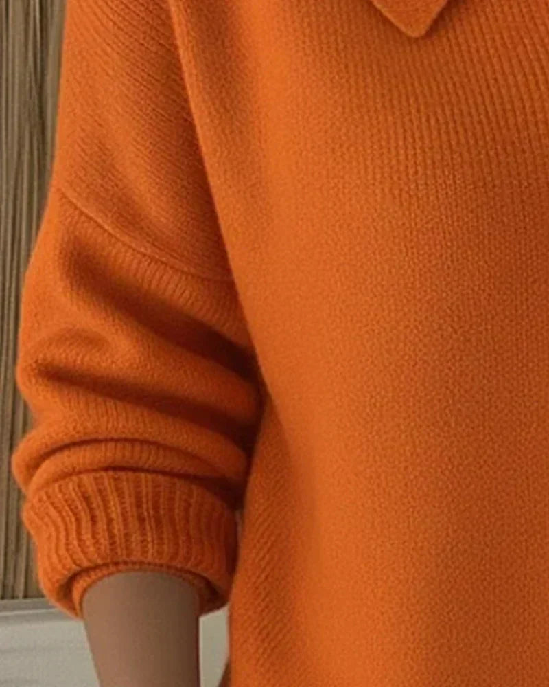 Vega — Cardigan in Maglia con Colletto a Camicia