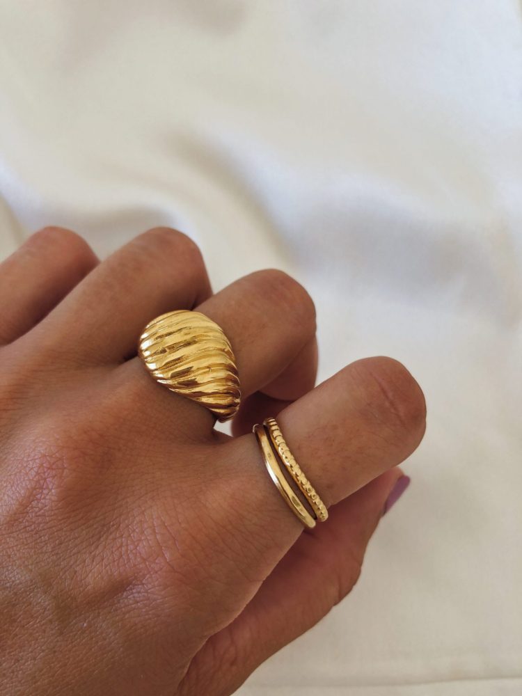 GOLD WAVE — Anello