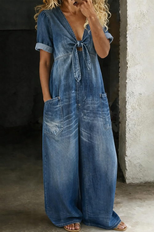 Maya — Tuta Corta in Denim