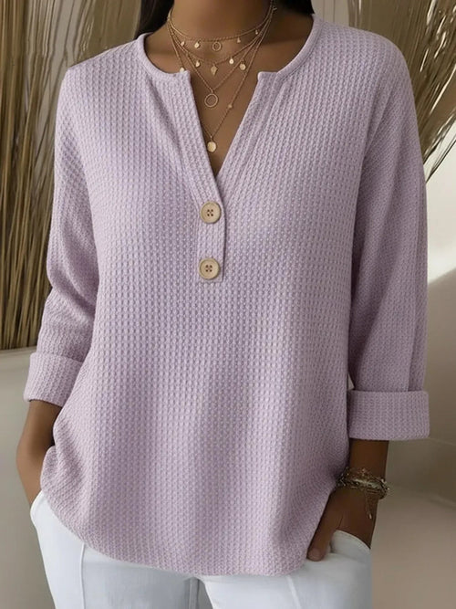 Lucía — T-shirt Henley a Nido d'Ape