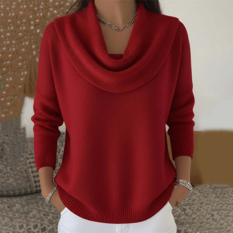 Julia — Maglione con Collo Drappeggiato