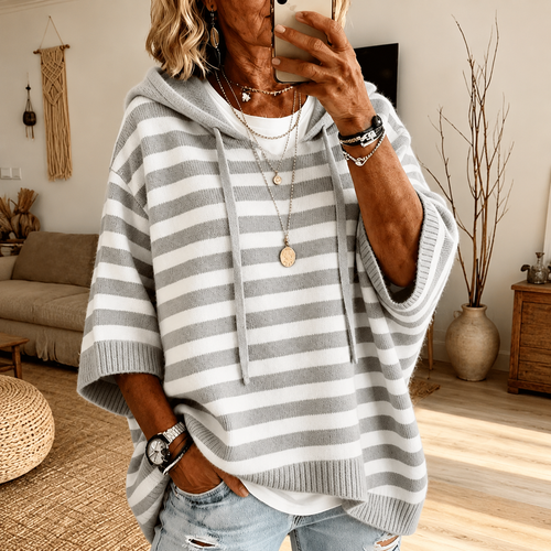 Celine — Poncho in Maglia a Righe
