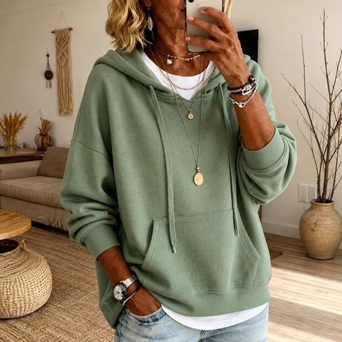 Amandine — Maglione Oversize con Cappuccio