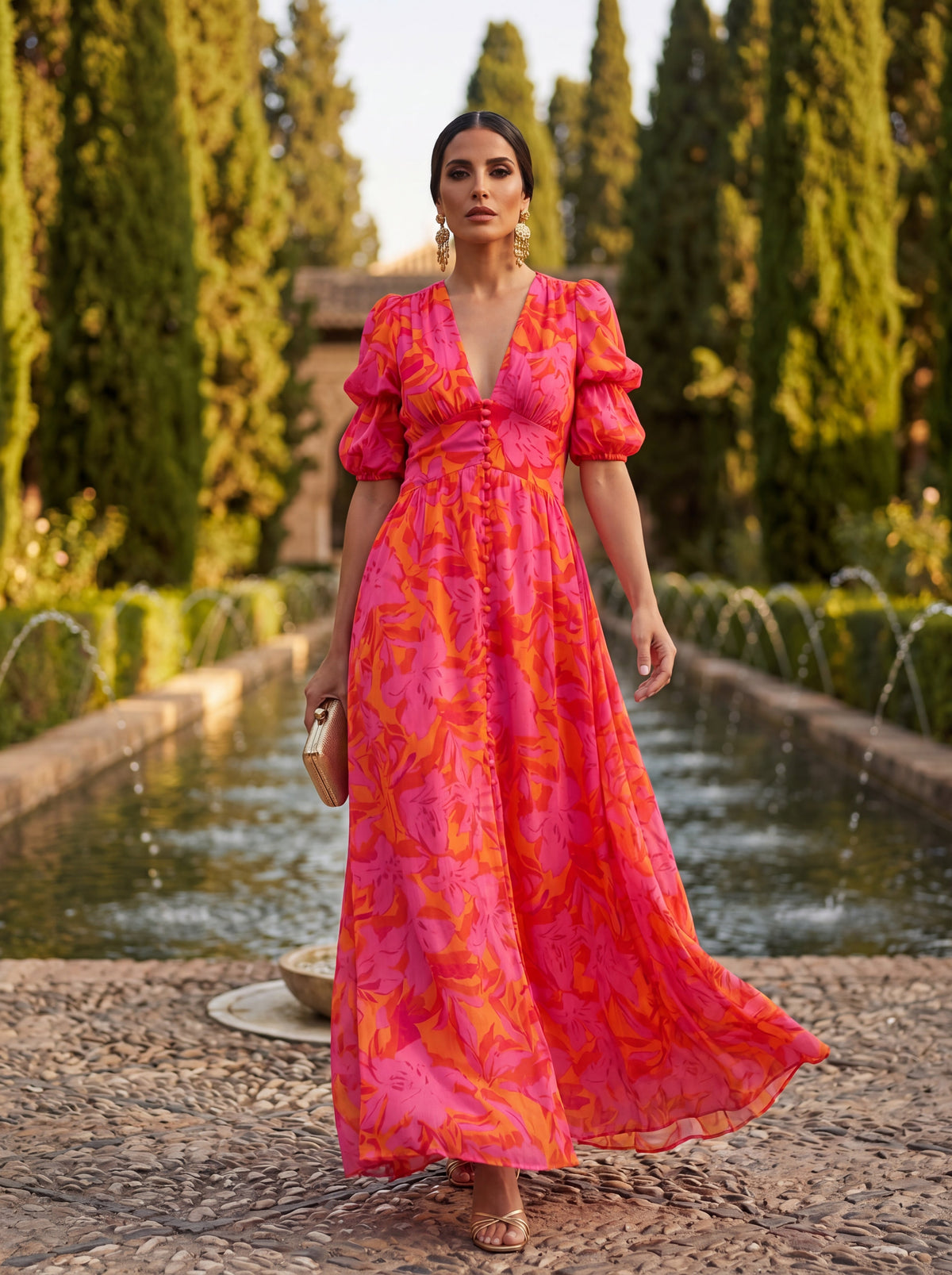 Calima vestido midi floral
