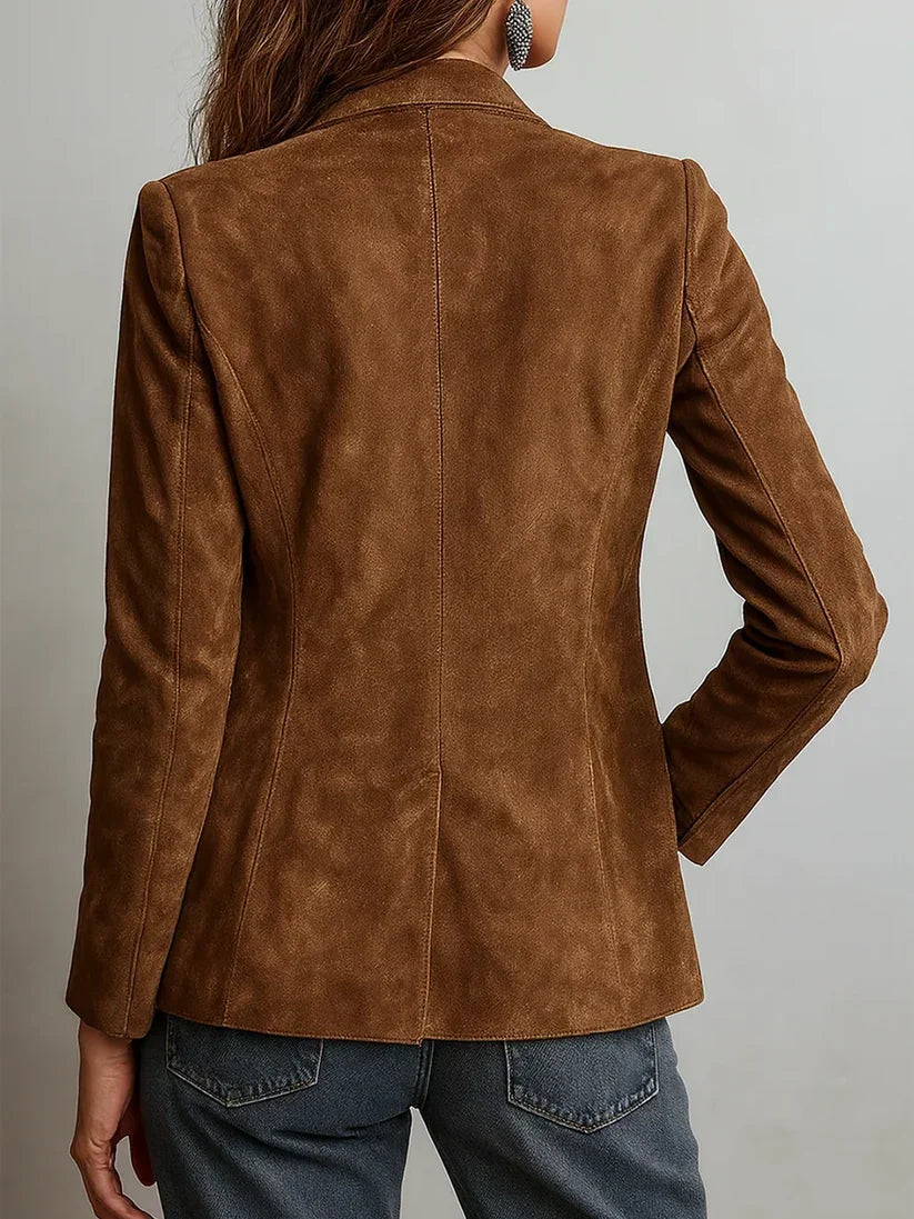 Cecilia — Blazer Vintage Marrone dettaglio