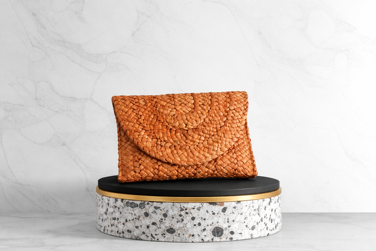 Borsa di Paglia Arancione