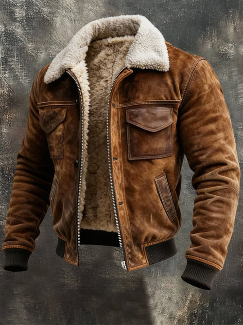 Fabio — Giubbotto in Camoscio con Sherpa