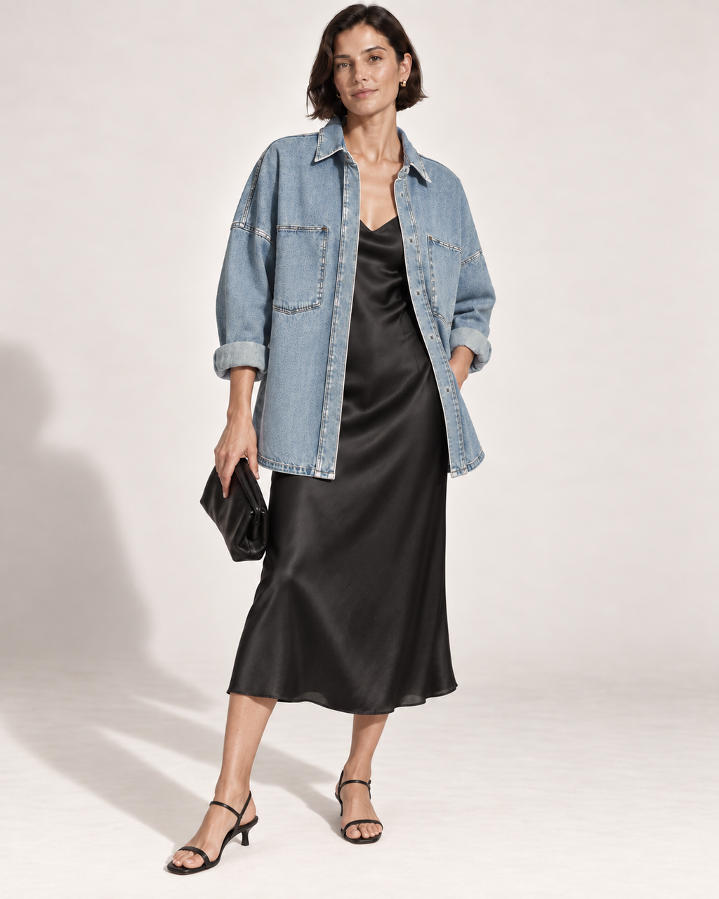 Giulia — Giacca Camicia in Denim sera